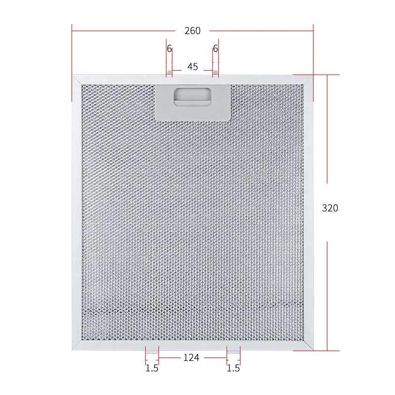 Dunstabzugshaube Filter Metallgitter Extraktor Entlüftung filter Küchen hauben Ölfilter Dunstabzugshaube Zubehör Öl abscheider al Platte