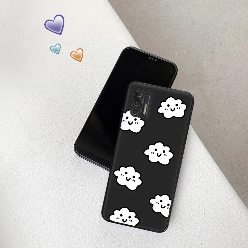 Soft Cute Smiling Happy Line Art Phone Case for Motorola G50 G51 G60 G200 G71 G22 G32 G52 G72 G53 G73 G9 Edge 40 30 20 Cover image 2