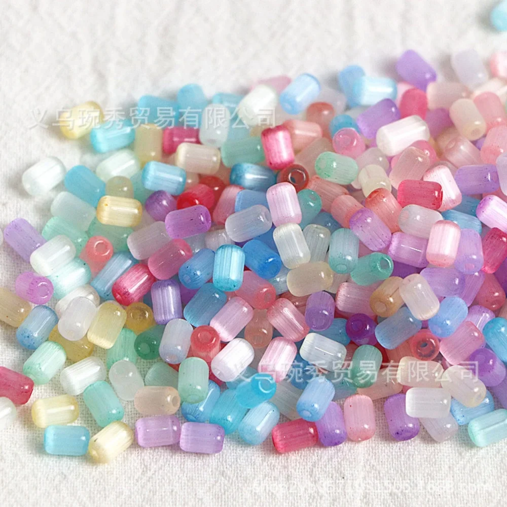 New Product 4x6mm Cat Eye Brushed Jujube Bead Glass Loose Bead Handmade DIY Bracelet Necklace Jewelry Bead Accessories Material