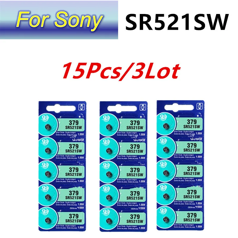 5-50pcs Original For SONY LR521 AG0 Button Batteries SR521SW 379A 379 179 D379 SR63 Alkaline Coin Cell Silver OxideWatch Battery