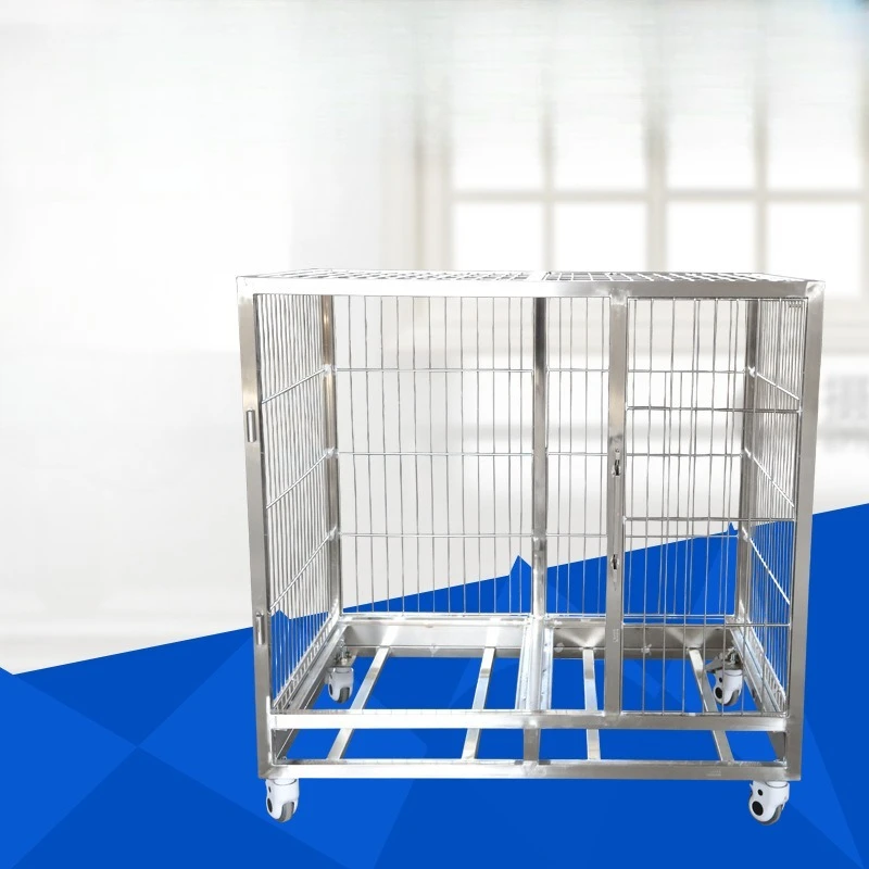 Stainless steel cat and dog, pet viewing cage, supply Golden Retriever cat cat cage bold pet cage