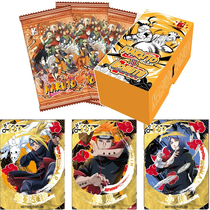 Naruto Card Uzumaki Naruto Sasuke Anime Peripherals Birthday The Life of Konoha Is Endless Konoha Bond Collectible Card Toy Gift