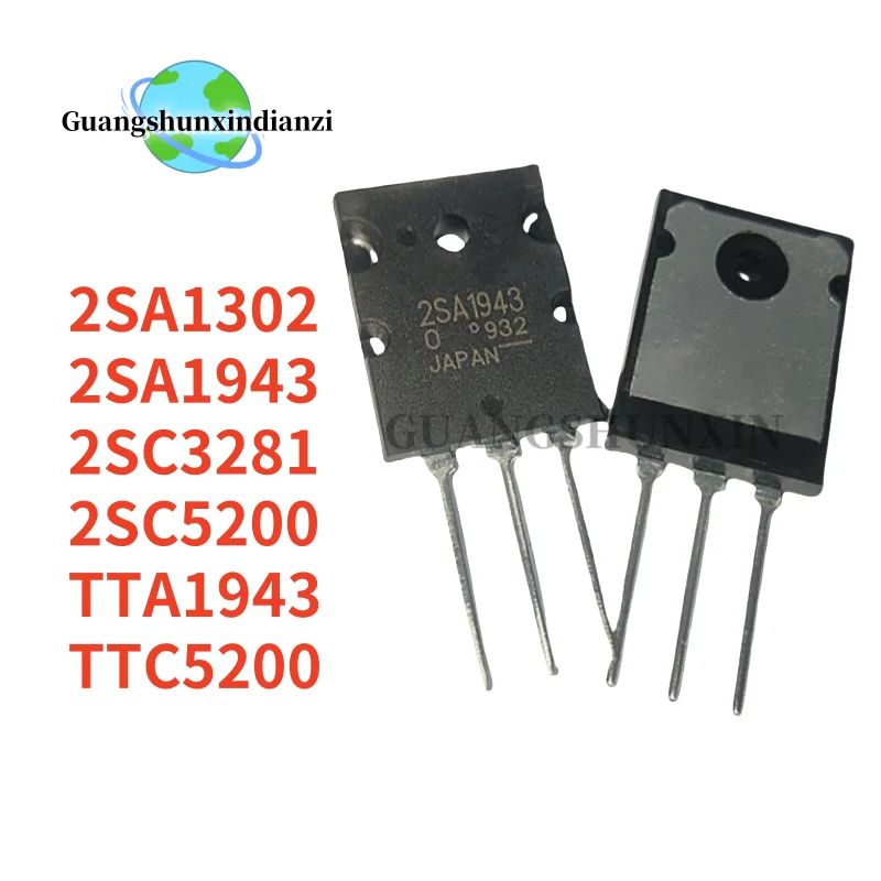 5pcs New Original 2SA1302 2SA1943 2SC3281 2SC5200 TTA1943 TTC5200 TO-264 Best Quality In Stock