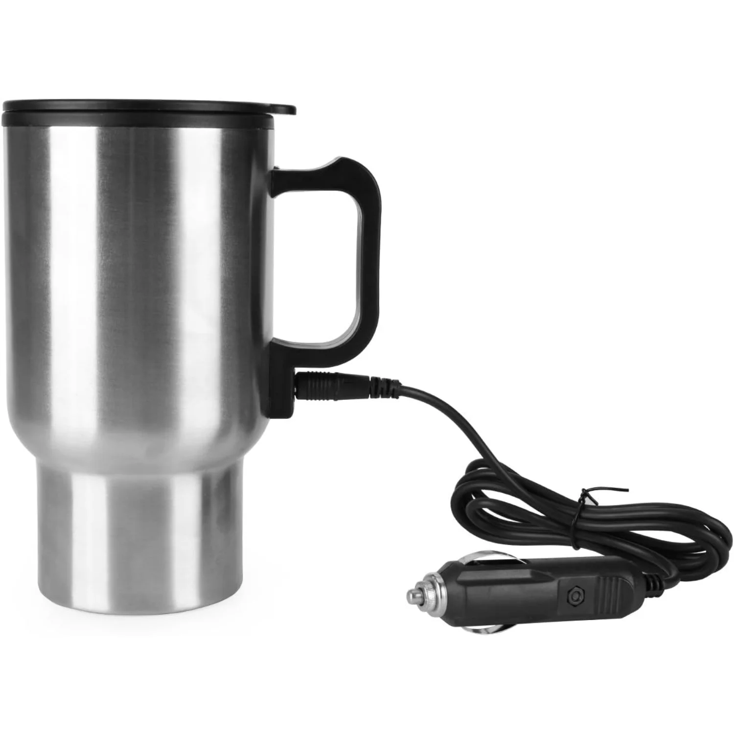 Rely2016 12V Car Heating Cup Stainless Steel Travel Coffee Mug 450ml Car Kettle Water Coffee Tea