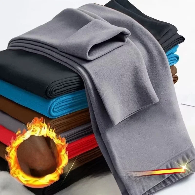 

Мужские модные утепленные брюки на флисе, облегающие, зимние, с защитой от холода, базовый слой, шерстяные, осенние, молодежные, повседневные, длинные брюки