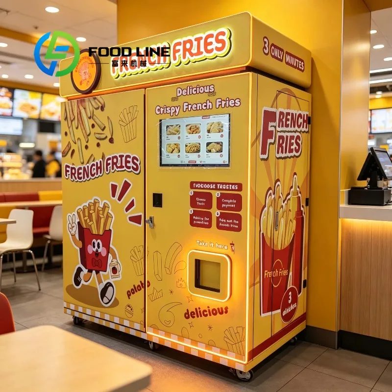 French Fries Vending Machine, Remote Sales Data Monitoring Energy‑Saving Design Self‑Service Fried Snack Vending For Airport