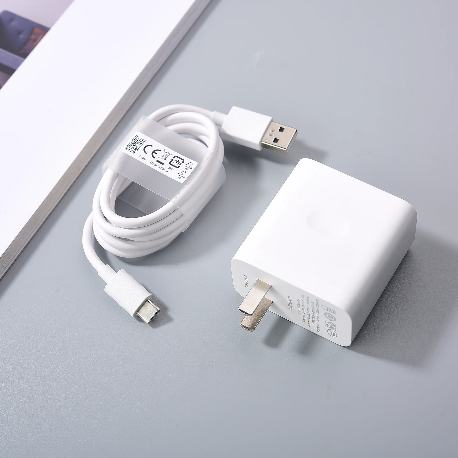 Original 80W SuperVooc Charger USB Super Fast Charging Adapter 6.5A TYPE C Cable For OPPO RENO 5 6 7 8 PRO Find X2 X3 X5 eu/us