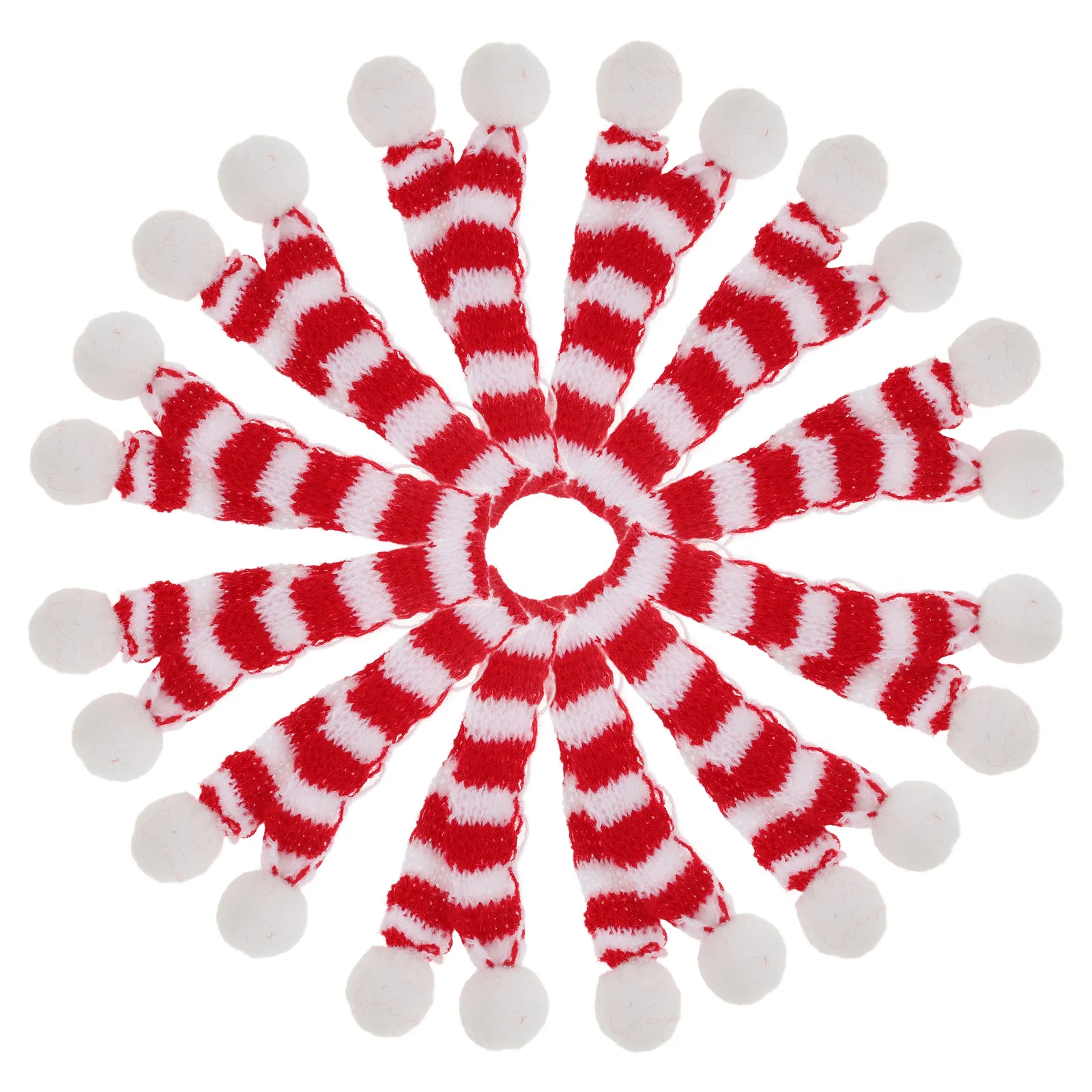 

12 шт. мини-Рождественский шарф, крышка для бутылки красного вина, вечерние украшения, праздничное украшение, рождественский шарф для бутылки вина