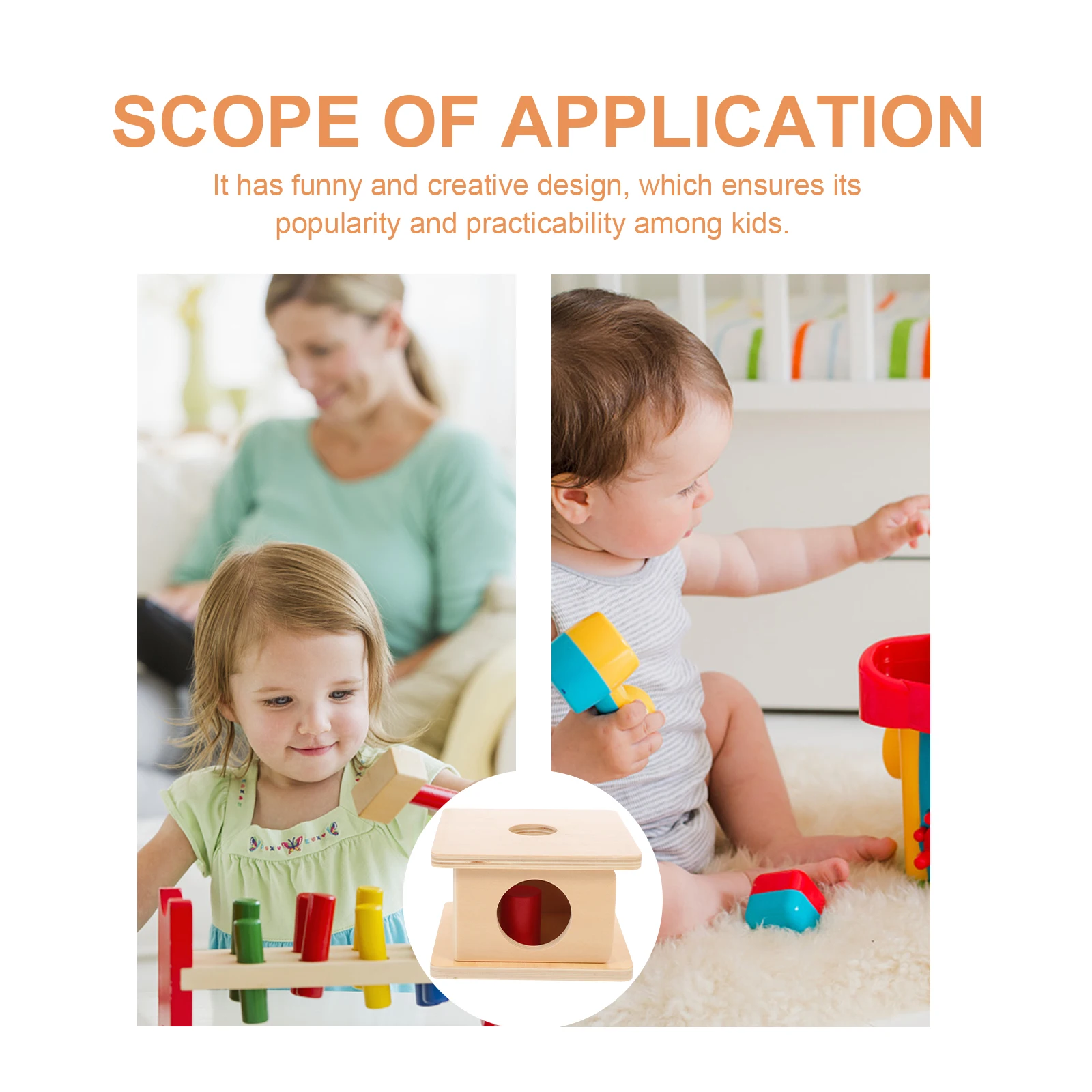 

Wooden Montessori Teaching Aids Preschool Toy Red Geometric Toys H eye Coordination Smooth Edges Kids Educational Playthings