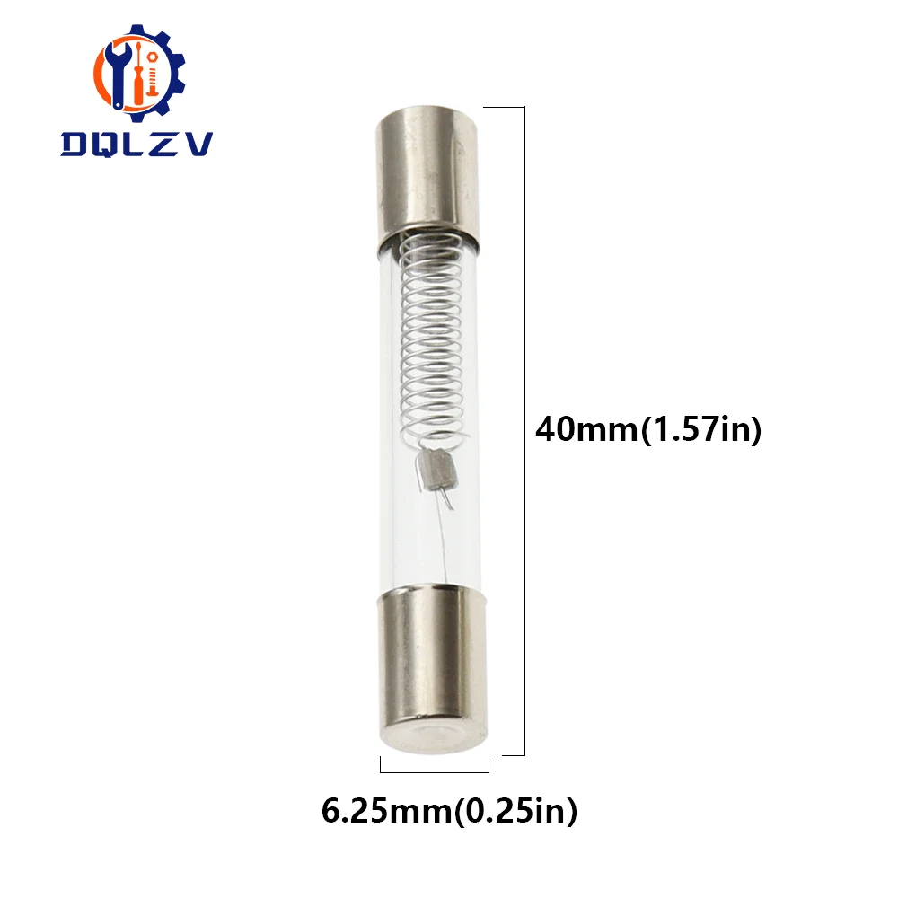 5KV forno de microondas especial fusível 6X40MM 0.65A 0.7A 0.75A 0.8A 0.85A 0.9A 1A tubo de vidro fusível 5000V 700MA 6x40mm fusível de alta pressão