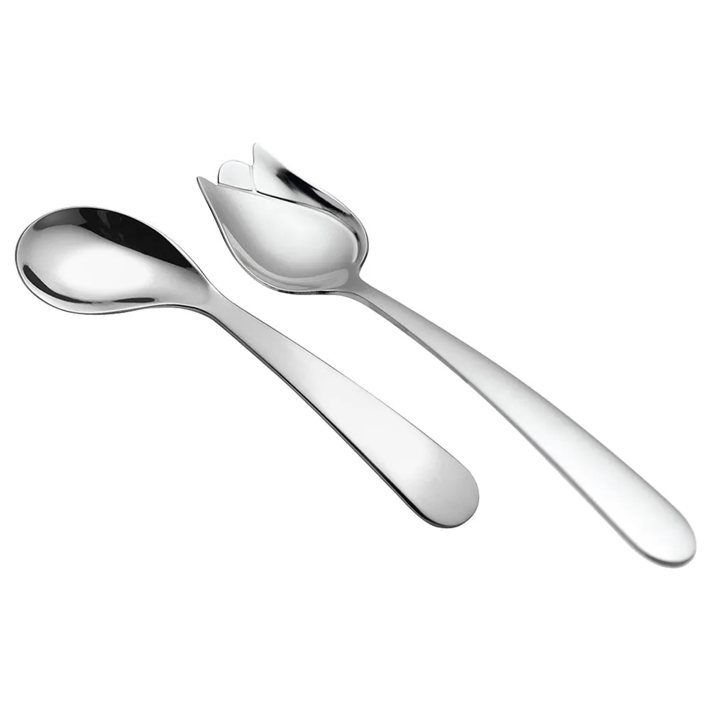 

2Pcs Adaptive Eating Utensils Angled Spoon Stainless Steel Handheld Spoon for Seniors with Limited Mobility Comfortable