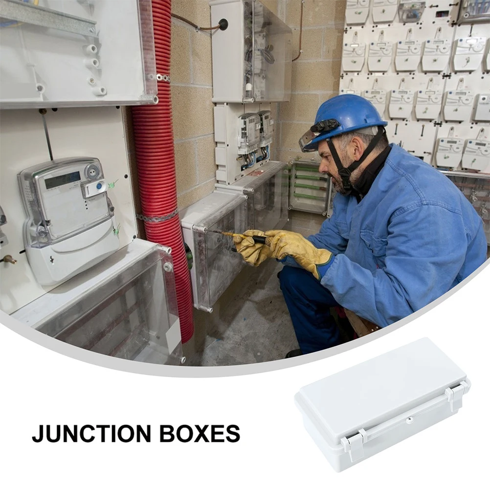 

10Pcs ABS Waterproof Junction Box Outdoor Electrical Box for Harsh Environment Protection