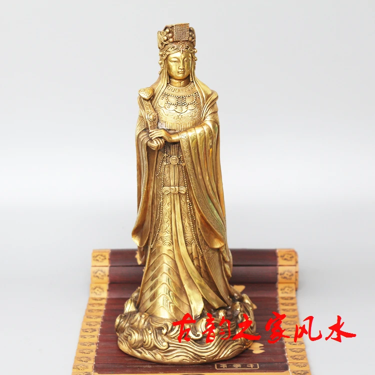 unique  36CM LARGE -HOME Family efficacious protective-Talisman Bless peace Mazu Goddess Matsu Collection copper statue