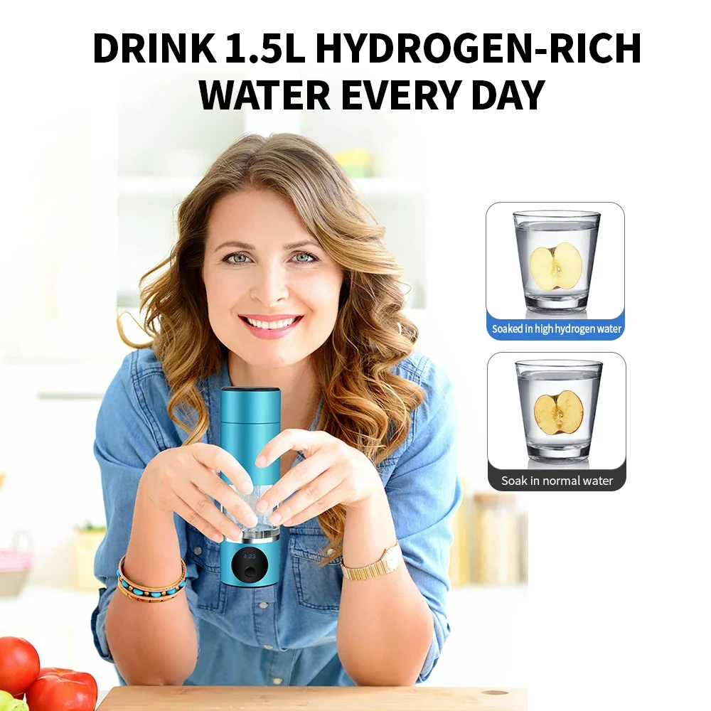 High end hydrogen water bottle 5000ppb water generator Hydrogen water bottle with 100PCS color customization