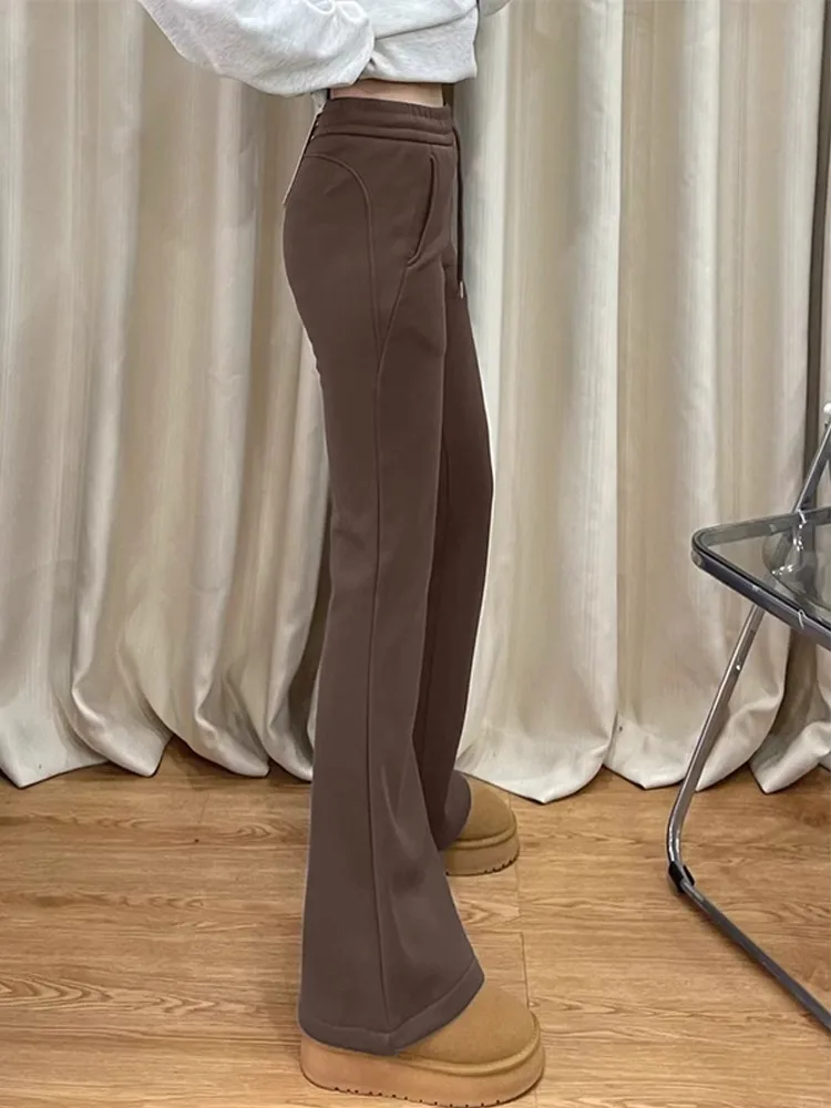 

Slim Wide Leg Pants Women's Spring Autumn High Waist Straight Yoga Casual Sports Faion plus Size Pants Versatile Trousers