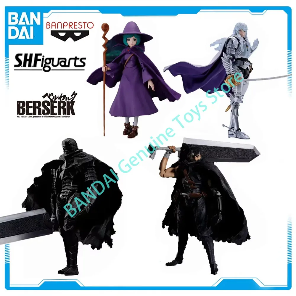 Original Bandai SHF S.H.Figuarts BERSERK Isidro Griffith Guts Schierke figura de acción modelo juguete colección de regalo adornos Anime