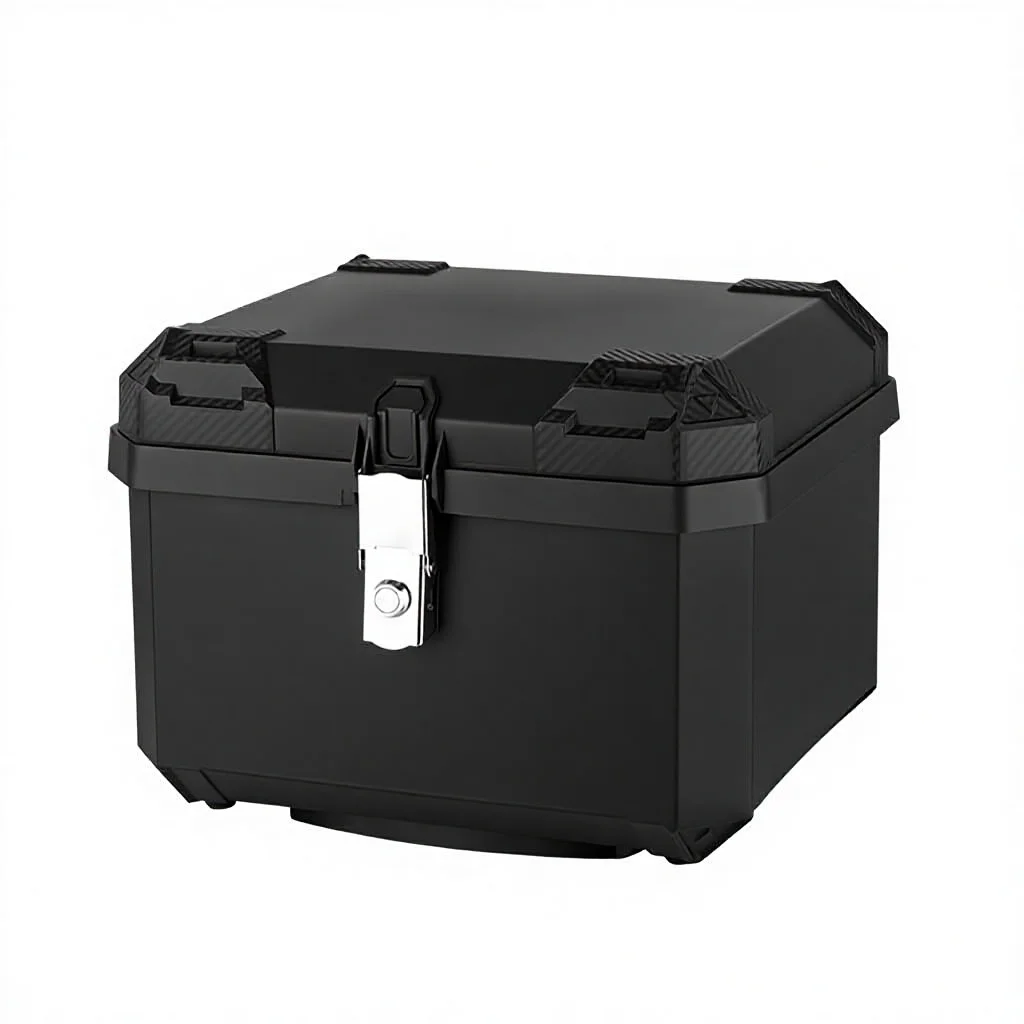 Electric Vehicle Trunk Step Motorcycle Rear Box 45L Large-capacity Delivery Box E-bike Storage Box Stainless Steel Toolbox