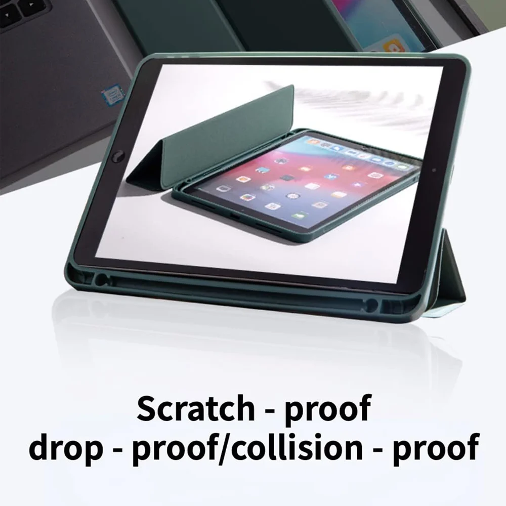 For iPad case PU Leather Tri-fold ebook Case For iPad mini/7/8/9- 7.9/8.3/9.7/10.2/10.9/11 inch Case Tablets Sleeve  Stand Cover image 3