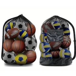 1 pc Soccer Basketball Drawstring Ball Bag Tennis Volleyball Storage Bag Sports Storage Bag Single Shoulder Easy to Carry