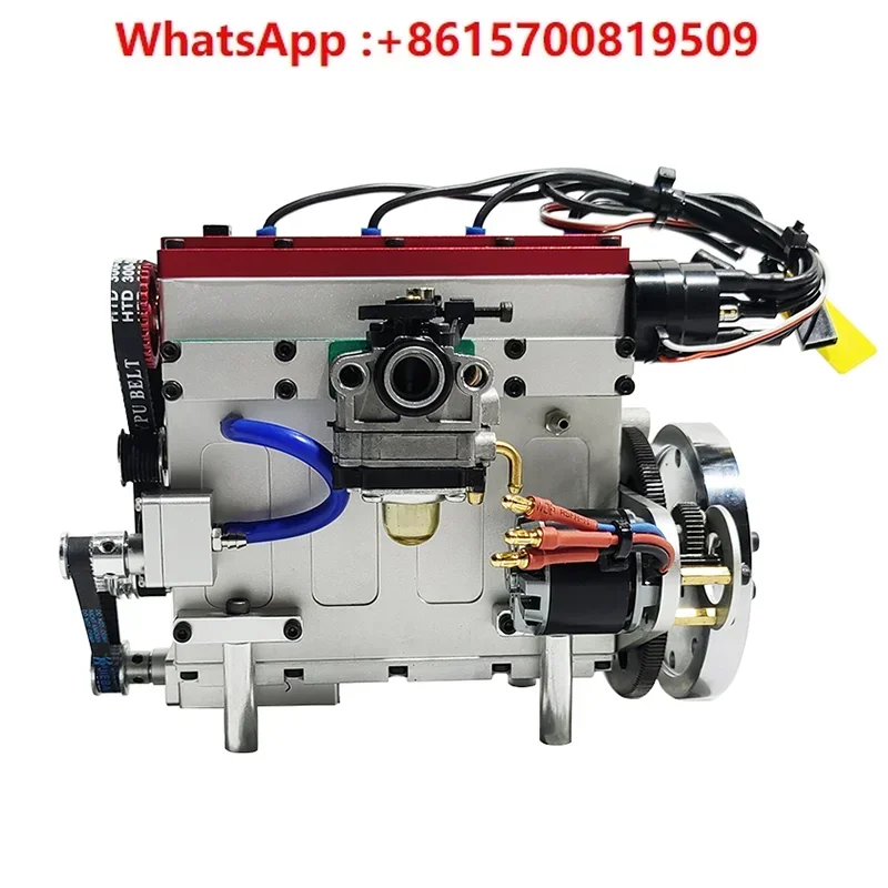 38cc 4 Cylinder Four Stroke Gasoline Engine Model Piston Fuel Engine Model Suitable for RC Car/boat Model Toy