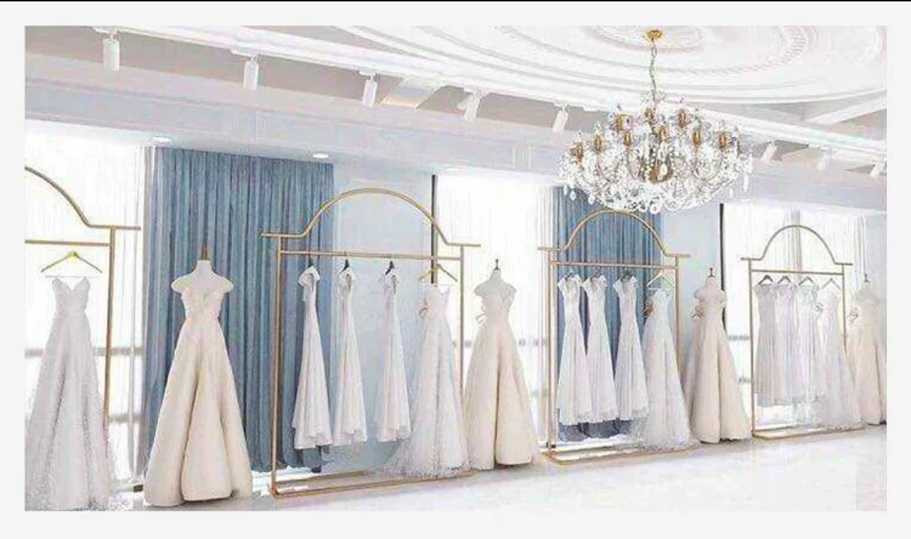 Wedding rack high-end display rack Xiaohongshu wedding dress big tail Xiuhe hanging clothes landing rack bold.