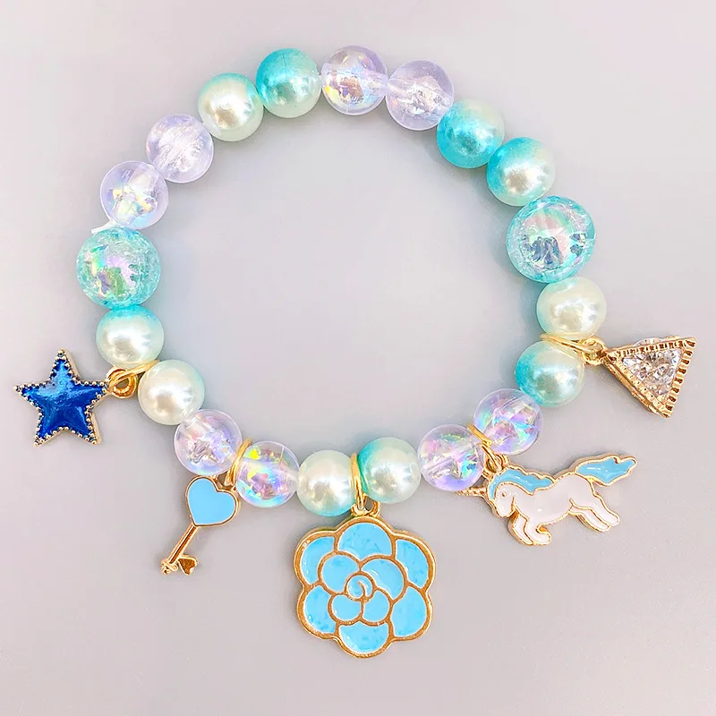 Children Beads Bracelets  Elephant Rabbit Cartoon Pendant Beads Bracelets Christmas Presents Fashion Kids Jewelry