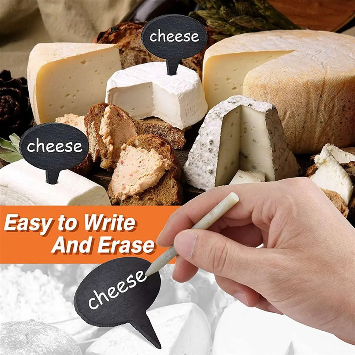 (ˉ﹃ˉ) Cheese Markers for Charcuterie Board, Set Of 18PCS Cheese Labels Sign, Cheese Markers Set, Cheese Name
