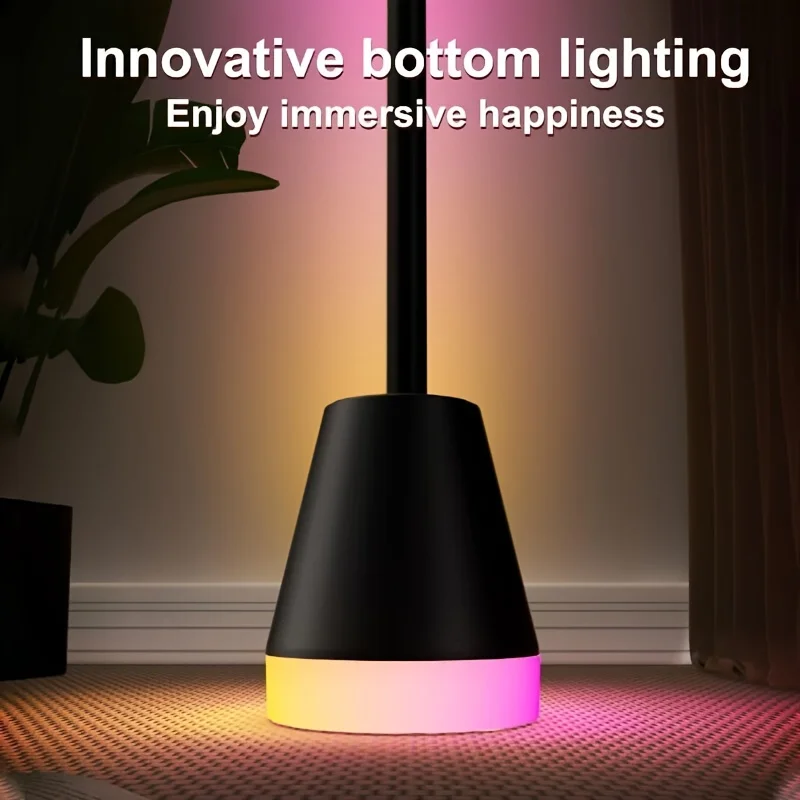 

Умный угловой торшер RGB, меняющий цвет, с приложением и пультом дистанционного управления для окружающего освещения