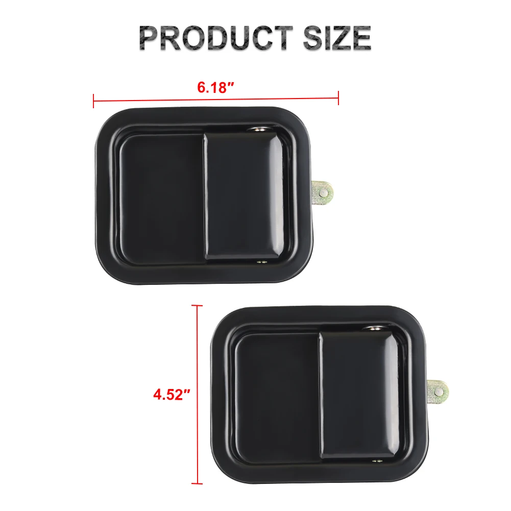 

2PCS Black Exterior Door Handle For Jeep Wrangler 1991-2006 55176383AE 55176382AE Exterior Door Handle Car Accessories Urbanroad