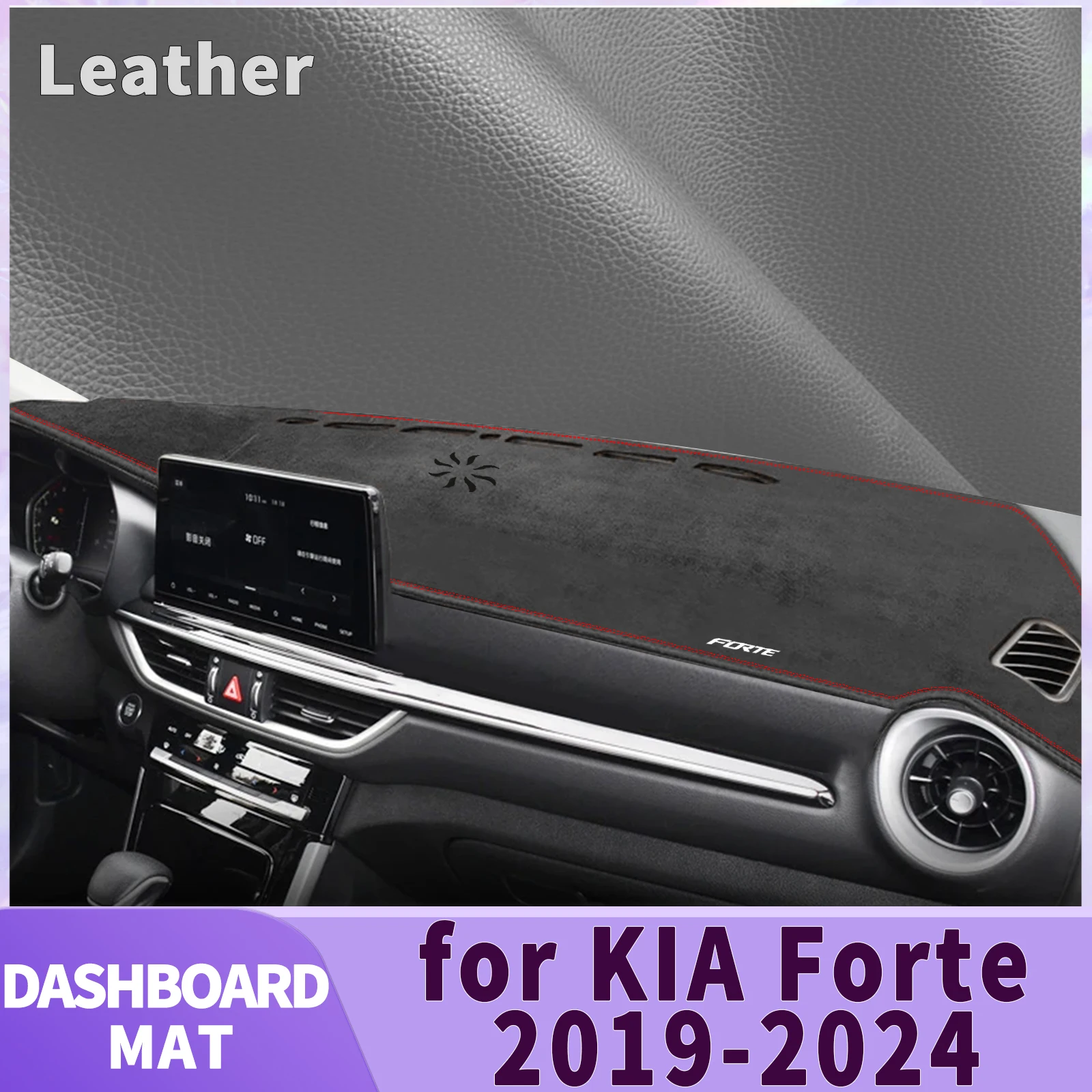 

fit for KIA Forte 2019 2020 2021 2022 2023 2024 Dashmat Car Accessories Dashboard Cover Pad DashMat Sunshade Protective Carpet