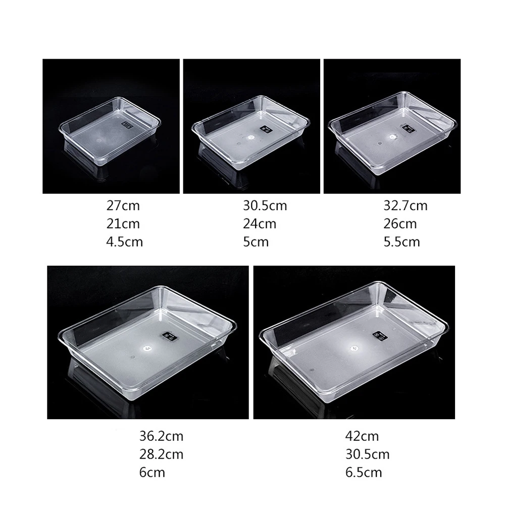 

Food Storage Tray Clear Acrylic Party Rectangular Transparent Braised Vegetables Safe Premium Material Anti Skid Recyclable