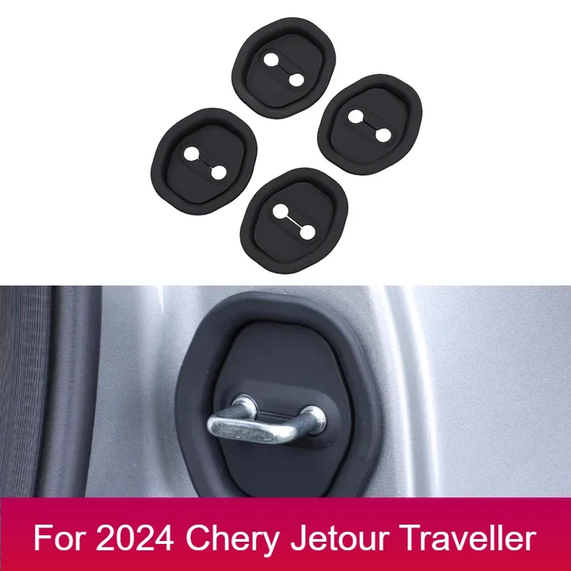 

For JETOUR Traveler T2 2023 Car Silica Gel Door Latch Protective Cover Modified Door Limiter To Protect Car Exterior Parts