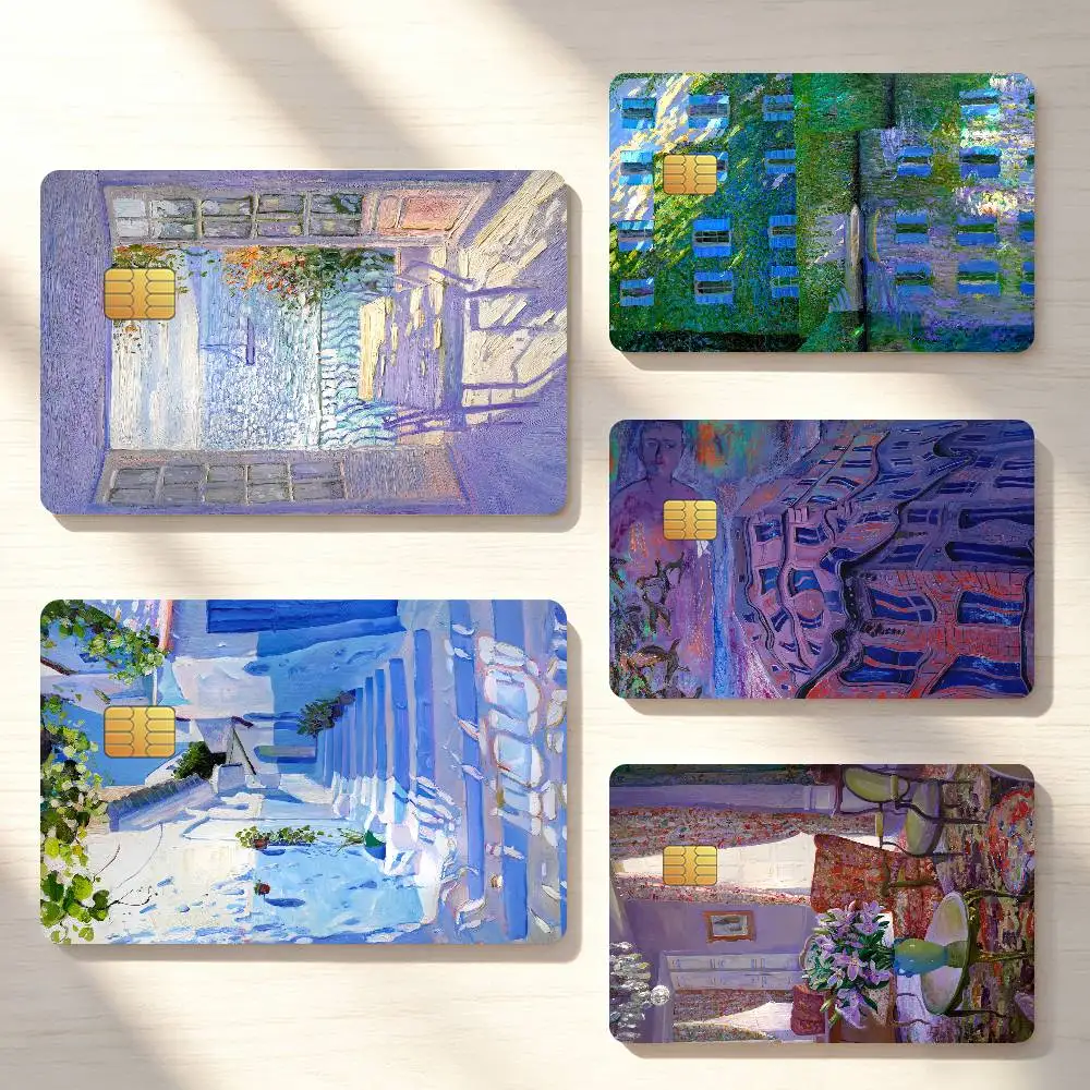 Fashion Art S-Sergiu-Ciochina Credit Card Sticker Waterproof Anti-Scratch 4PCS Bank Debit Traffic Cover Decoration