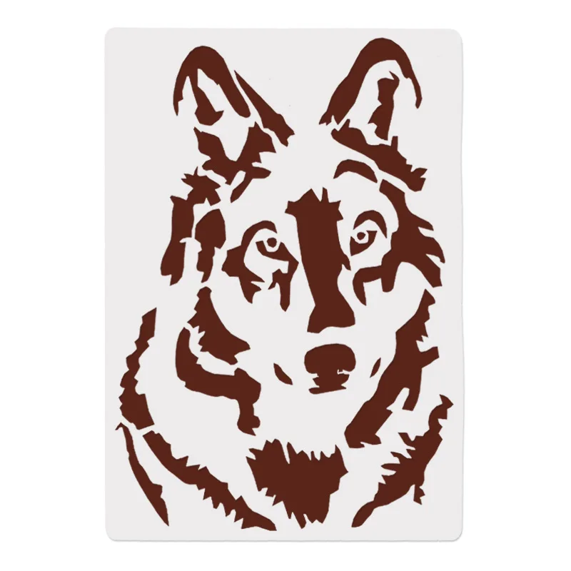 18*26Cm Wolf Diy Gelaagdheid Stencils Voor Plakboek/Fotoalbum Schilderij Plakboek Kleuren Embossing Album Decoratieve Sjabloon