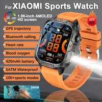 2025 nuevo para Xiaomi militar Bluetooth llamada reloj inteligente hombres 1,96 ""pantalla AMOLED 5ATM impermeable GPS deportes al aire libre relojes inteligentes