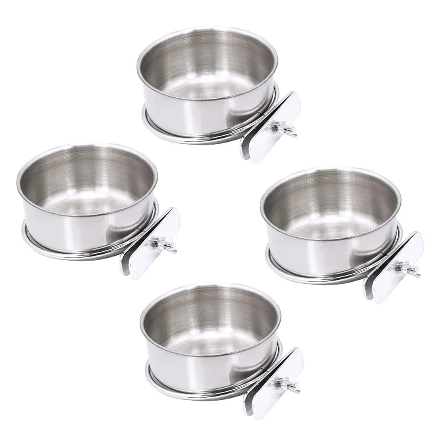 GTBL 4 Pack Bird Cage Food Water Dispenser Parrot Food Dish Bird Feeder Cup For Cage, Bird Food Holder Container