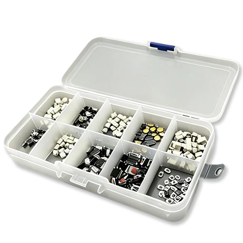 250PCS 2P 4 Pin SMD Micro Tactile Tact Push Button Switch Assorted Kit PCB Momentary Self-reset Car Remote Control Switch Repair
