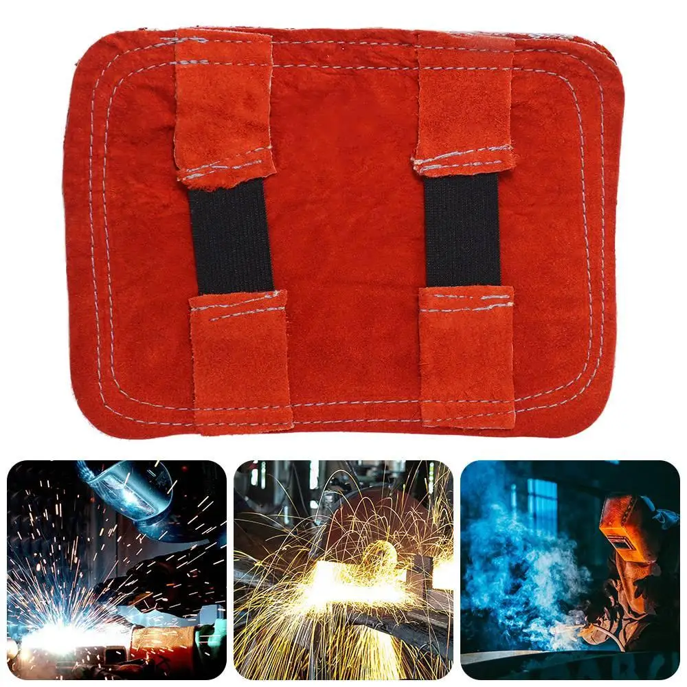 ارتفاع درجة الحرارة مقاومة قفازات لحام وسادة سماكة مريحة الألومنيوم عودة لحام وسادة اليد جلد البقر الألومنيوم احباط