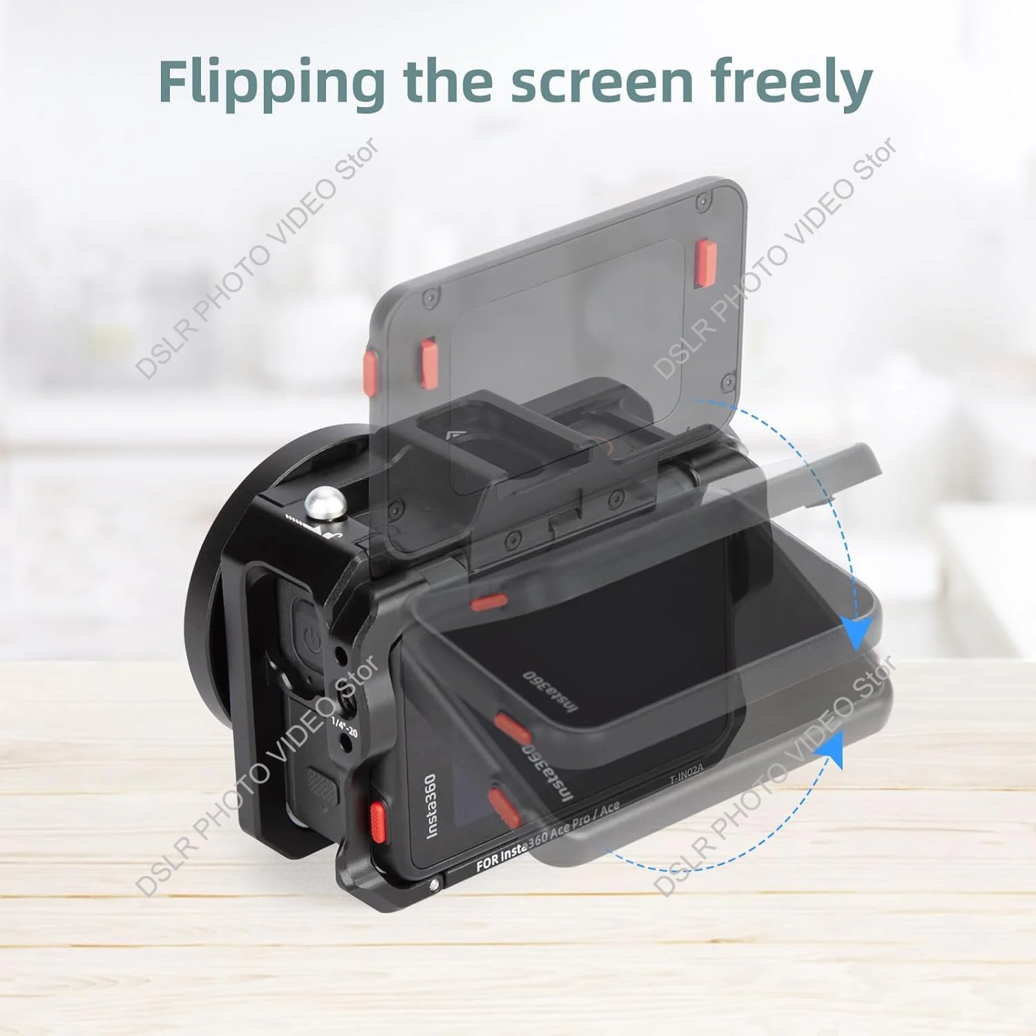 Nitze Gabbia in alluminio per fotocamera Insta360 Ace/Ace Pro/Ace Pro 2 Acti con anello adattatore filtro da 52 mm