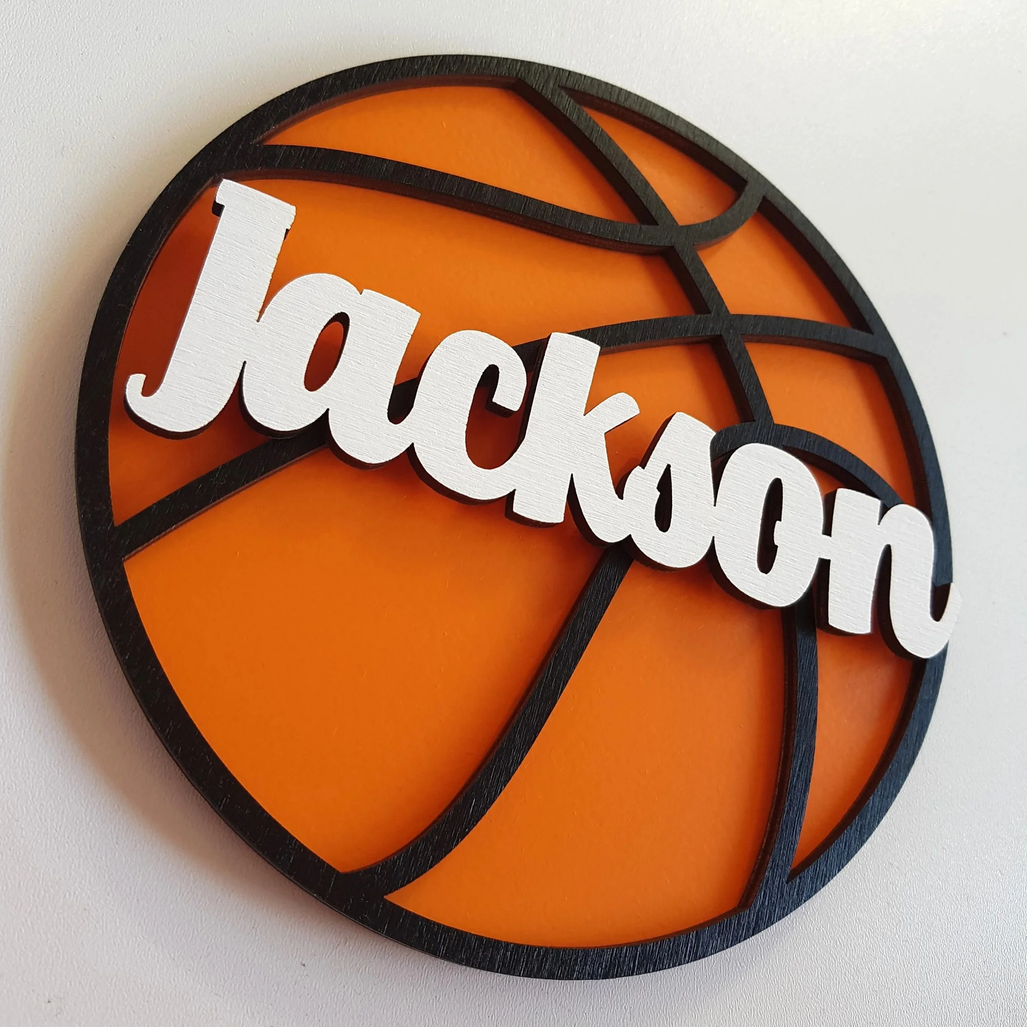 Personalized Wooden Door Sign Basketball Plaque for Kids Bedroom Sports Decor Custom Child Name Sign Boy Trophy Shelf Decoration