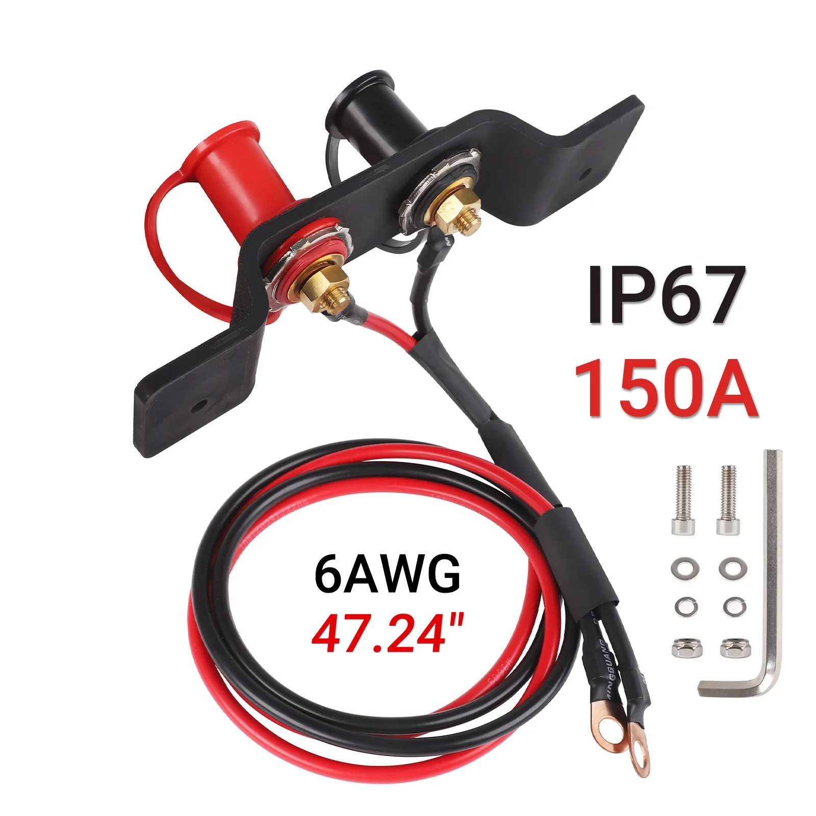 

UTV Car Battery Chargeing Post Battery Relocation Kit Jumpstart Remote Battery Terminals Jumper Post Battery Jump Post Starter
