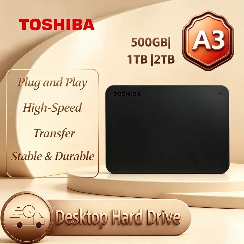 Ultra Compact Toshiba Canvio Basics A3 HDTB410YK3AA USB3.0 External Hard Drive 500GB-2TB Black Portable Storage Disk
