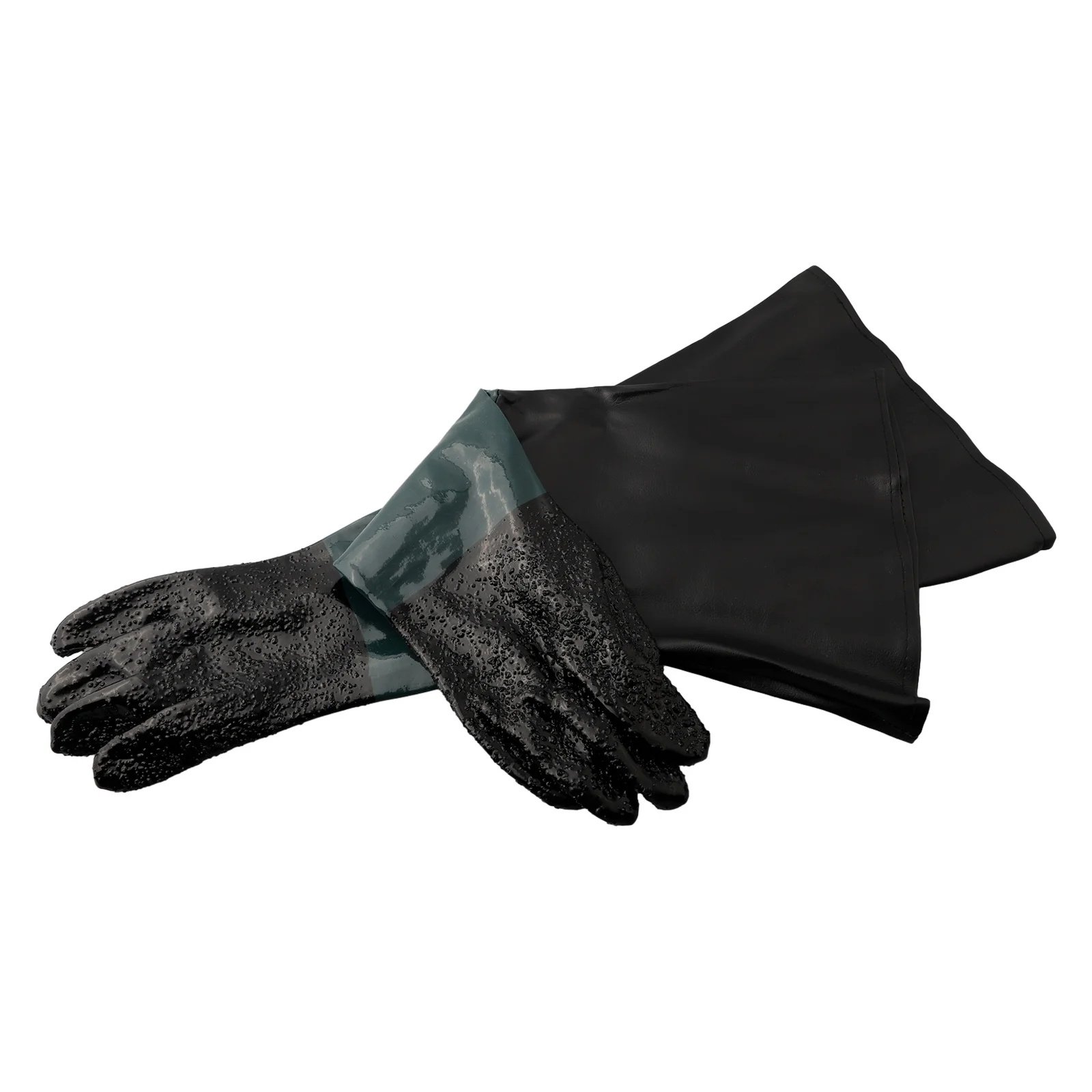 

Sandblasting Gloves Sand Blasting Glove For Heavy-Duty Sandblasting Green + Black Work Gloves 1 Pair High Quality