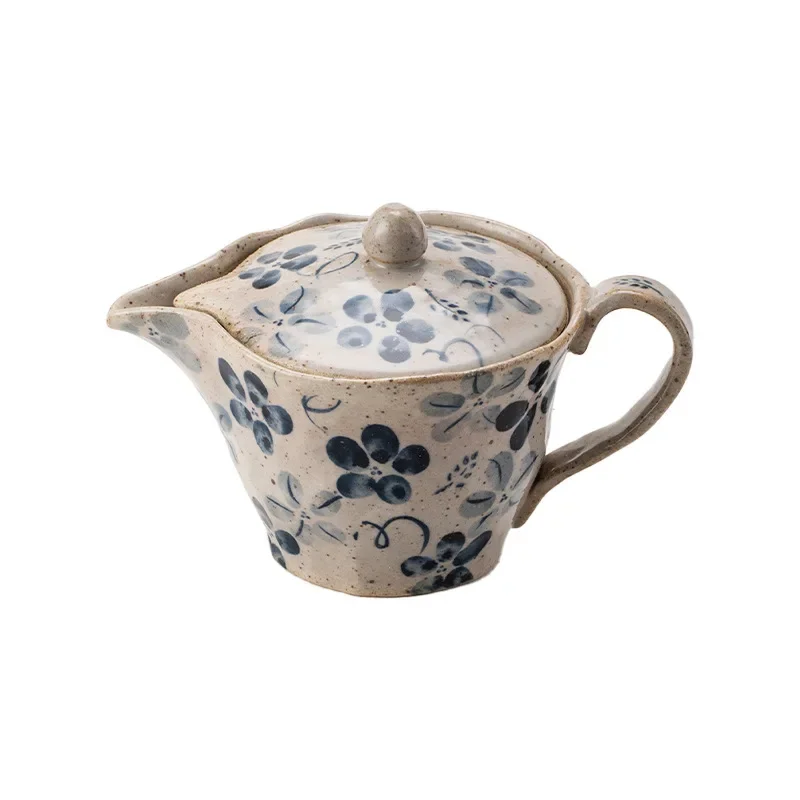 

Flower teapot Japanese small fresh ceramic filter brewing teapot underglaze color tea set