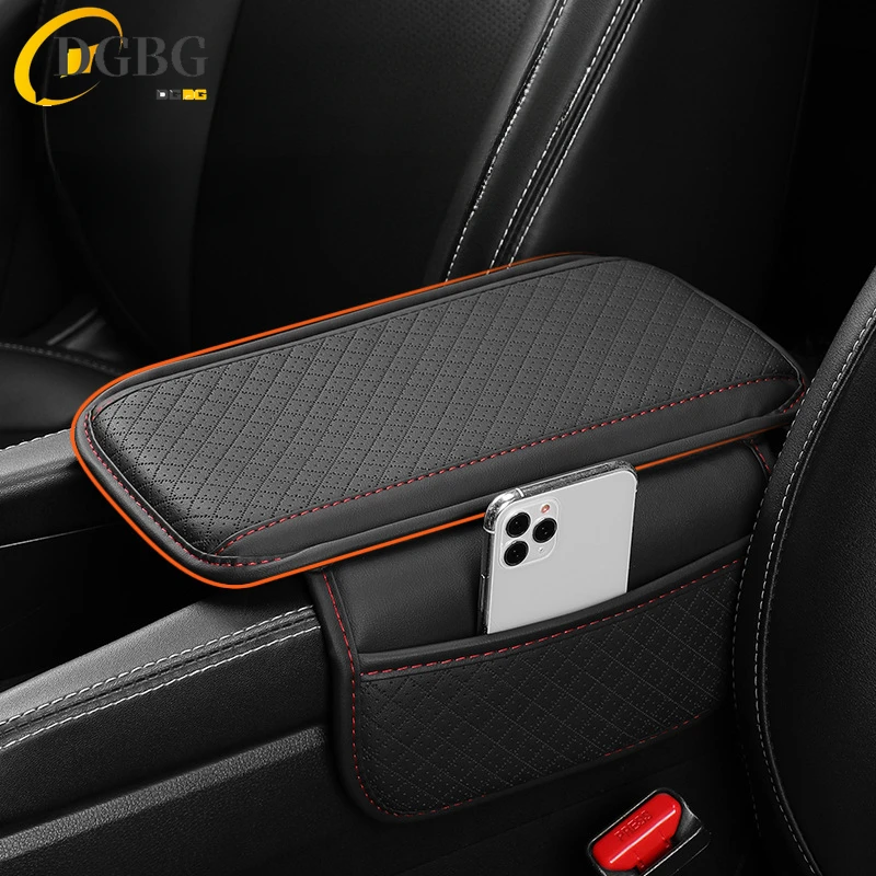 

Universal Car Arm Rest Cushion PU Leather Breathable Center Console Box Cover Anti Scratch Armrest Box Protector Cover