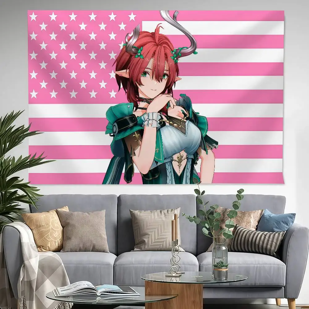 

Ciaccona Wuthering Waves America 150x200cm 60x90cm Flag Decoration Outdoor Picnic Party Home Camping Party Art Hanging Banner