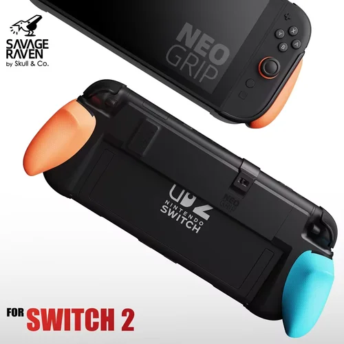 Savage Raven by Skull & Co. NeoGrip con funda protectora de agarre ergonómico reemplazable para consola de juegos Nintendo Switch 2 NS2