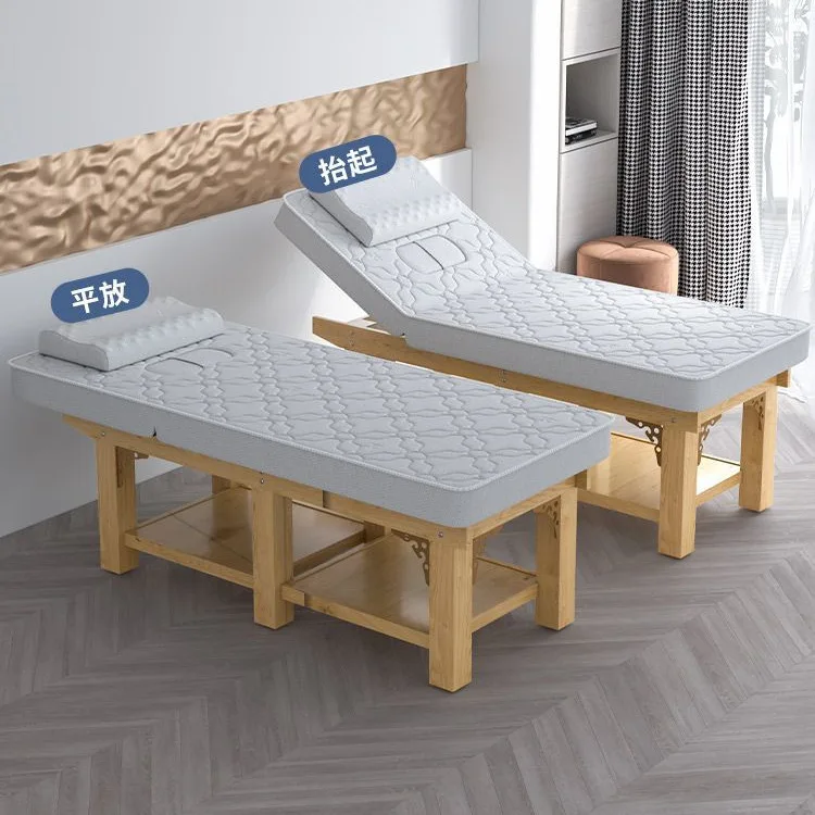 Beauty bed beauty salon special solid wood latex bed physiotherapy traditional Chinese medicine massage tattoo embroidery