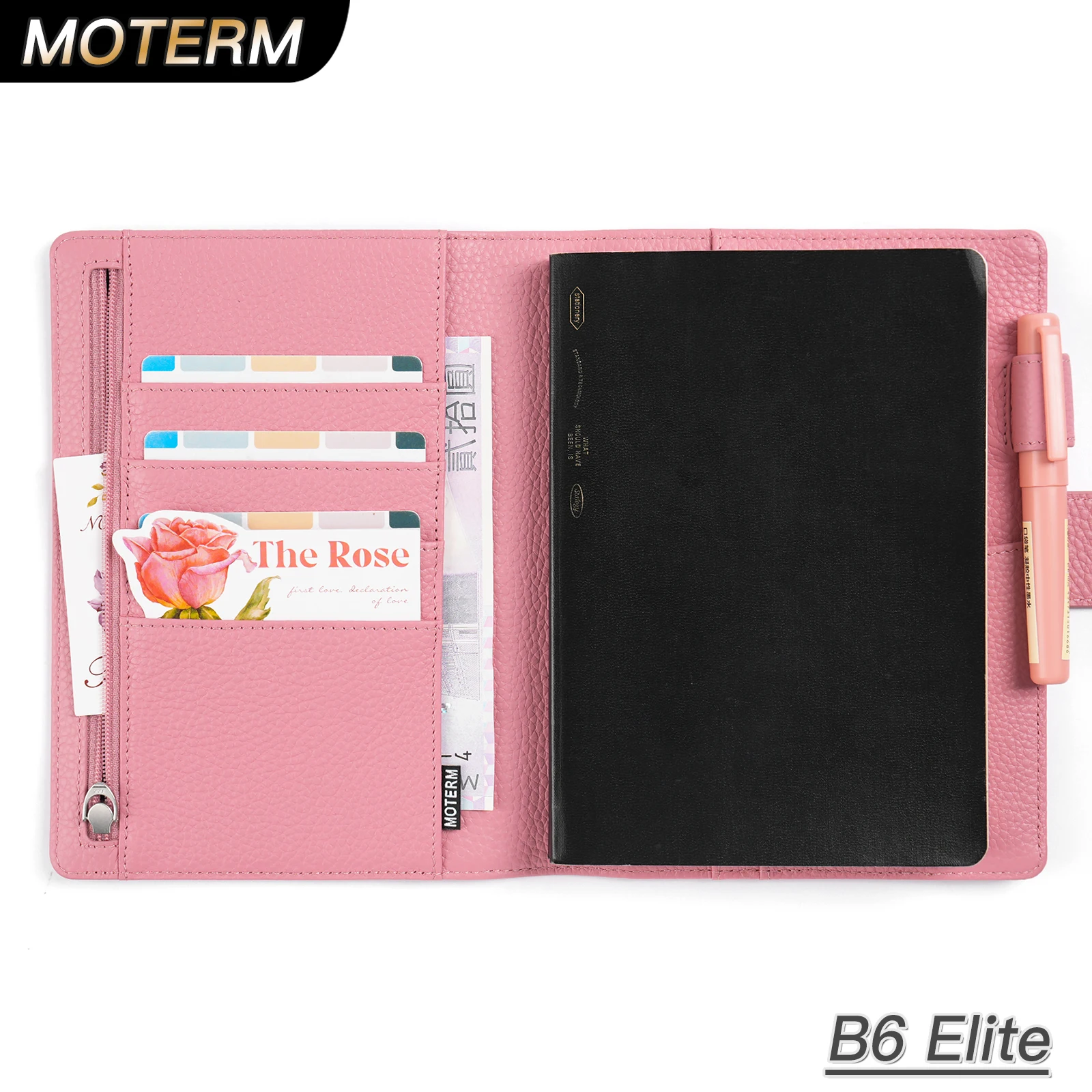 moterm-b6-size-elite-planner-cover-for-b6-stalogy-notebook-pebbled-genuine-leather-without-large-pocket-organizer-agenda-journal