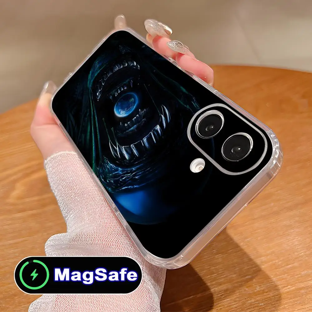

Alien Earth Mobile Cell Phone Case for iPhone 17 16 15 14 13 12 11 Air Pro Max Plus Mini Magsafe Clear Colorful Cover Pretty